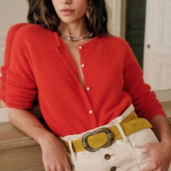 Sezane Gaspard Red Cardigan - Picture 3 of 3
